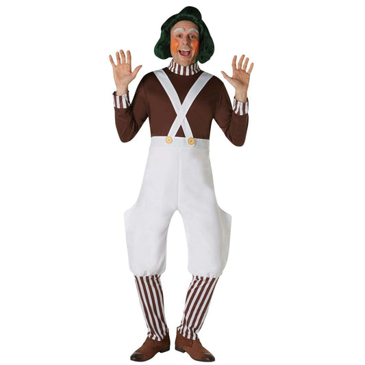Oompa Loompa Costume Adult Charlie and the Chocolate Factory Jumpsuit 1