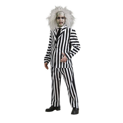 Beetlejuice Deluxe Mens Striped Suit Costume 1