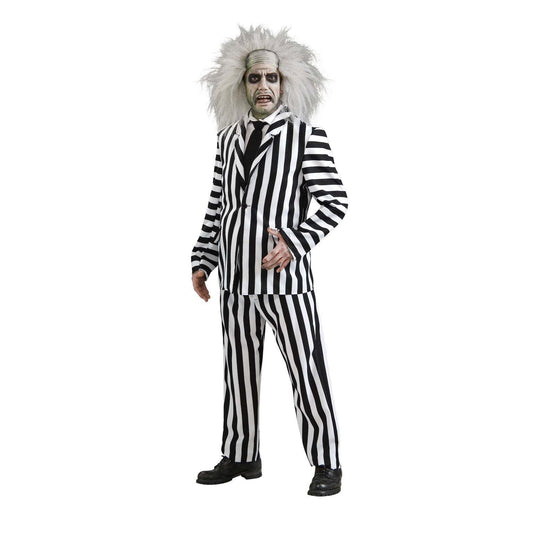 Beetlejuice Deluxe Mens Striped Suit Costume 1