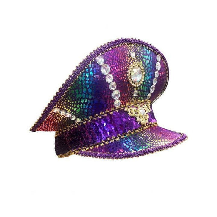 Festival Military Visor Hat Purple Rainbow Pride Power BH731 1