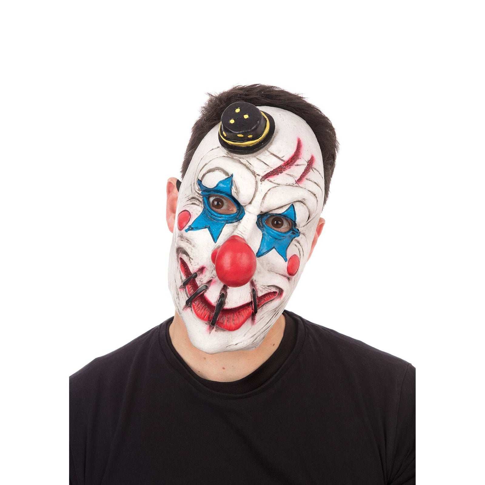 Top Hat Horror Clown Face Mask 1