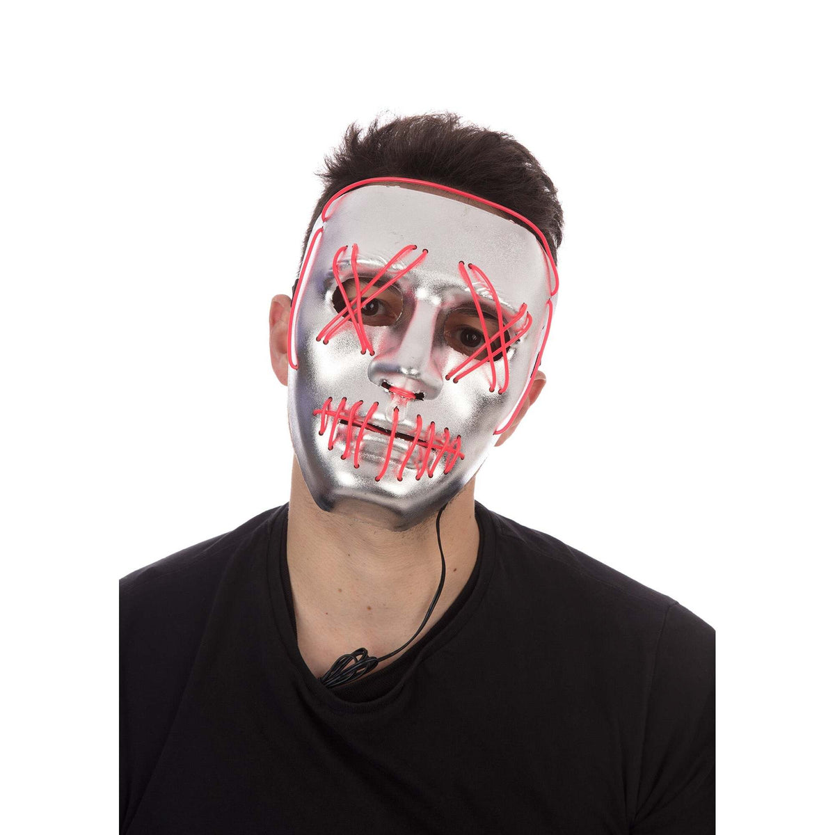 Silver Anarchy Light Up Mask 1