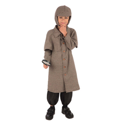 Sherlock Holmes Costume Long Jacket Detective Boy Kit 1