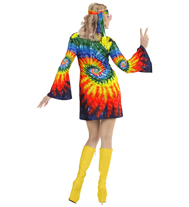 Psychedelic Hippie  Dress, Headband 