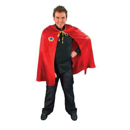 Red Superhero Cape Adult Costume 1
