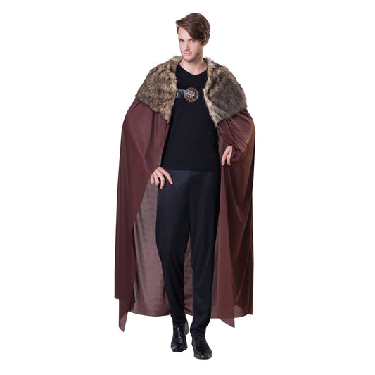 Cape Deluxe Mens With Plush Collar Adult Costume Male 1