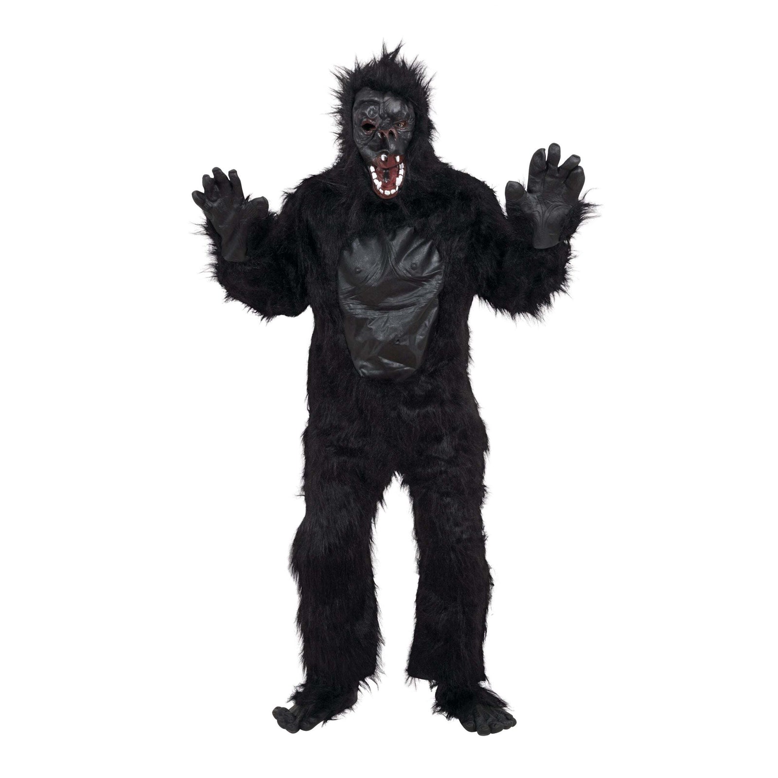 Gorilla Costume & Rubber Chest Adult Unisex 1