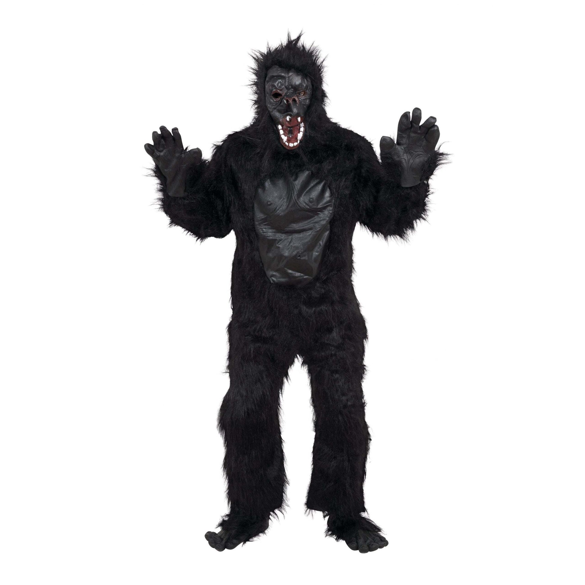 Gorilla Costume & Rubber Chest Adult Unisex 1