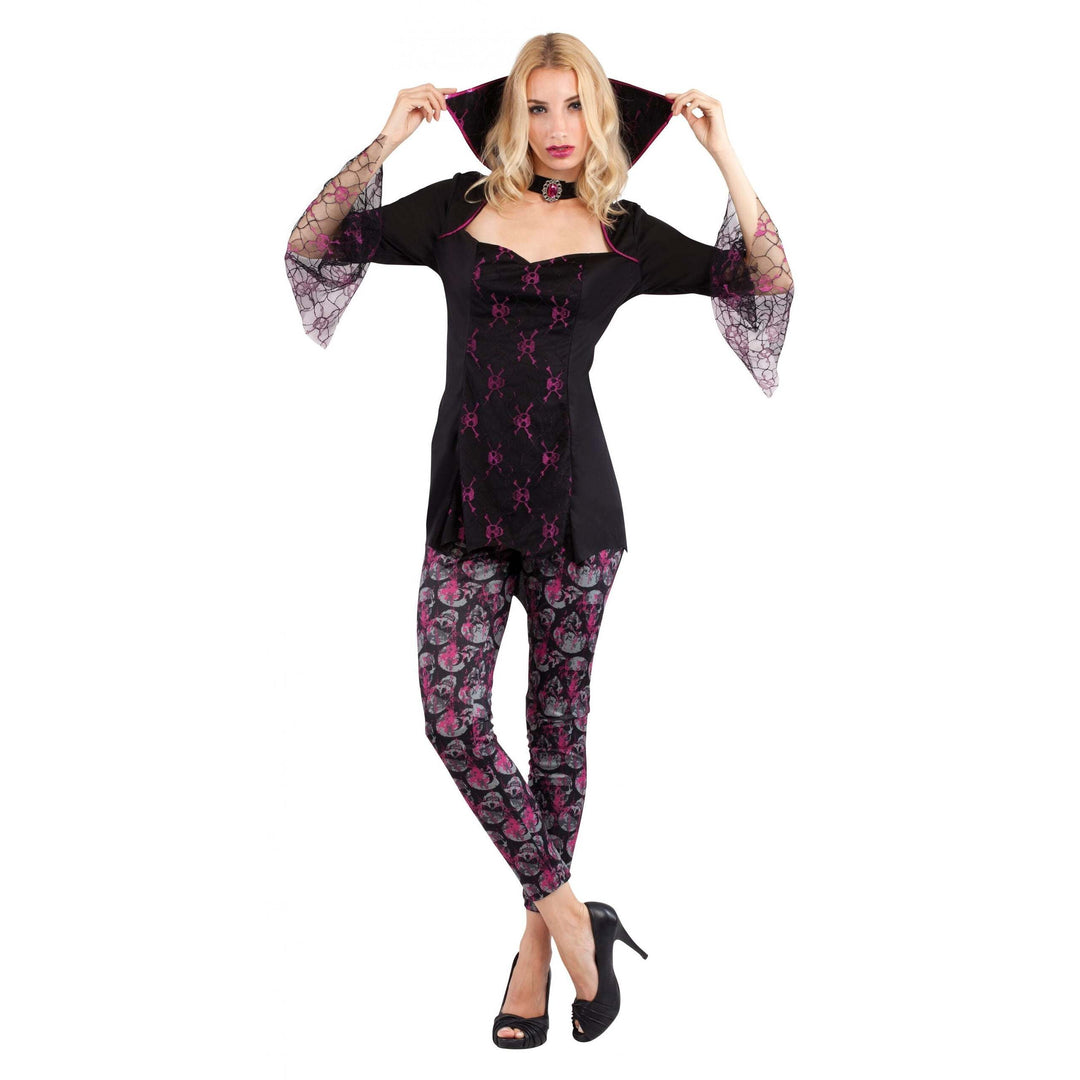 Vampiress Skull Design Adult Costume Female Uk Size 10 14 1