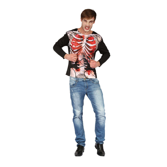 Skeleton Chained 3d Print- Shirt Adult Costume Male Chest Size 44" 1