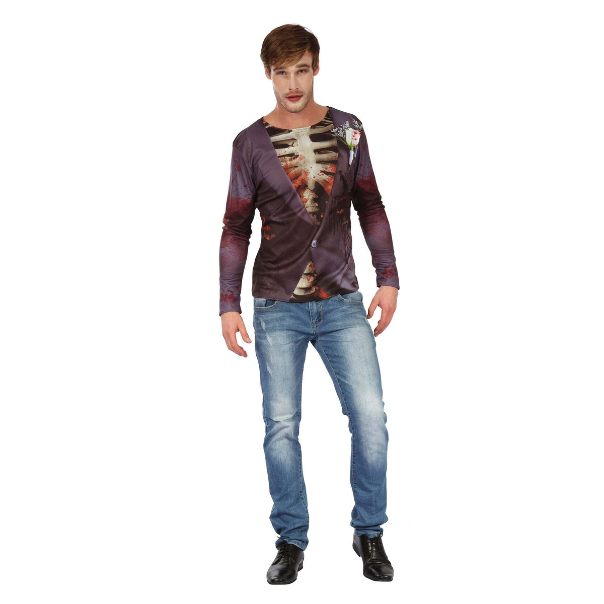Zombie Bridegroom 3d Print- Shirt Adult Costume Male Chest Size 44" 1