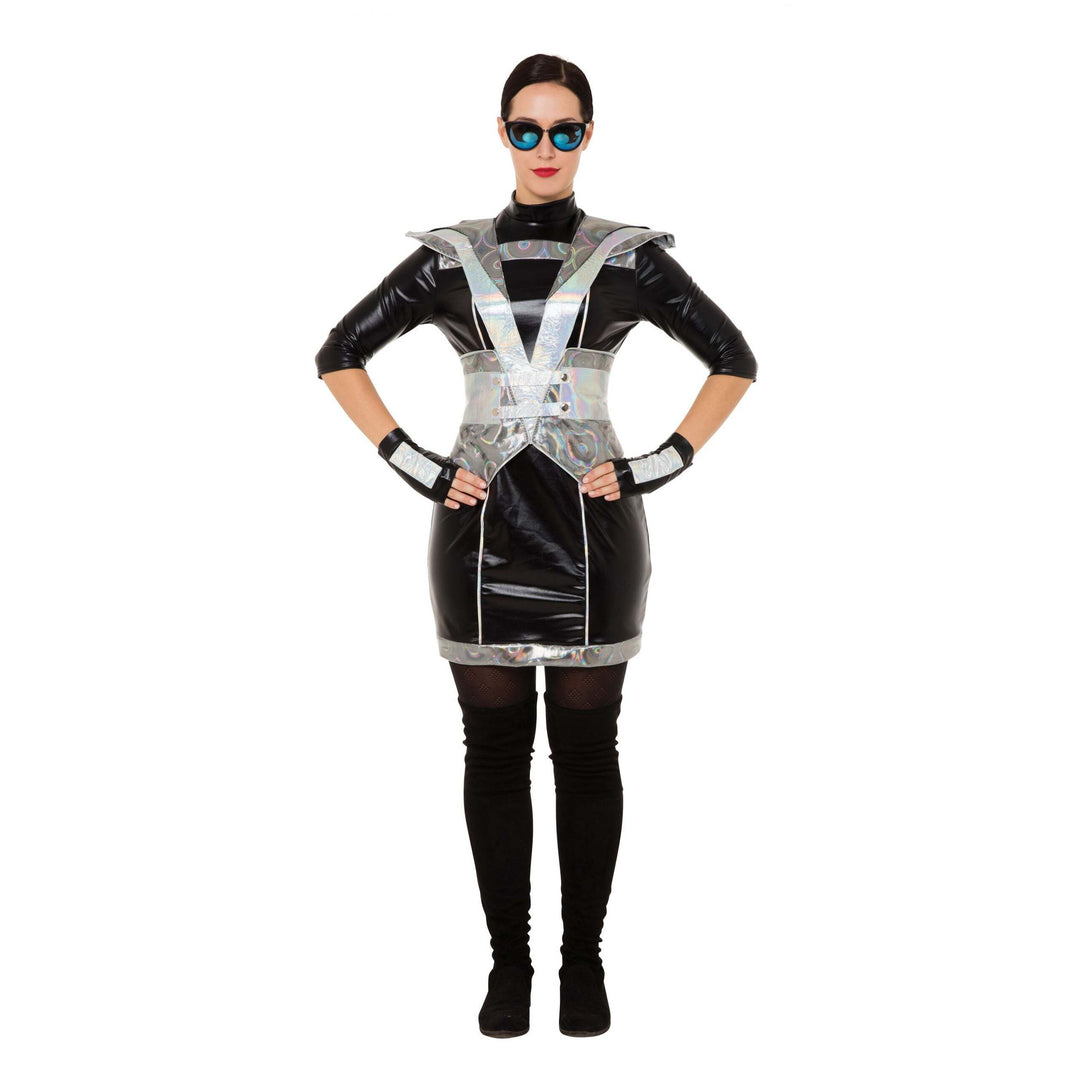 Futuristic Police Lady Costume Adult Female Uk Size 10 14 1
