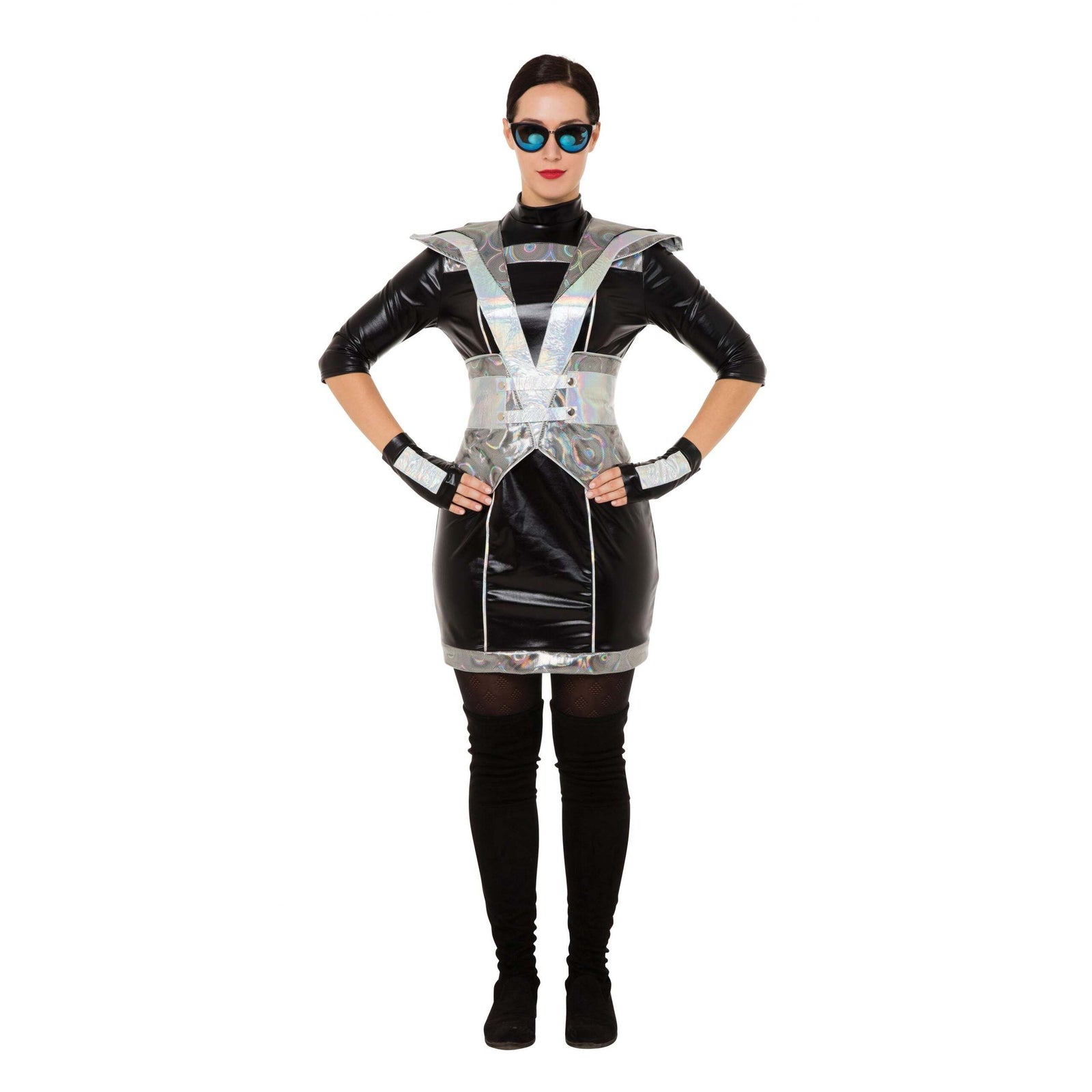 Futuristic Police Lady Costume Adult Female Uk Size 10 14 1