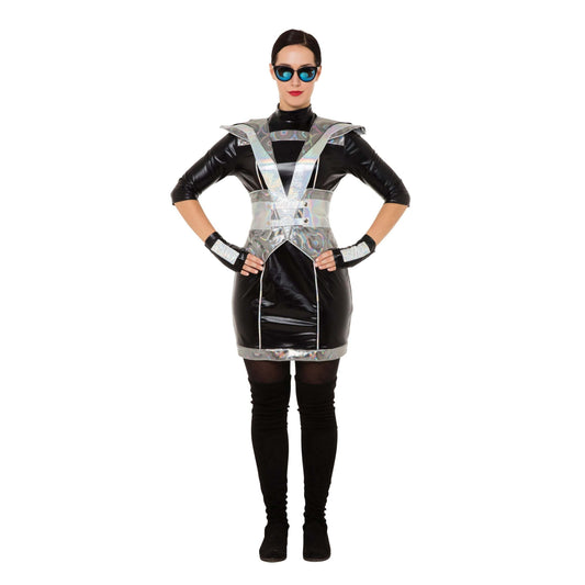 Futuristic Police Lady Costume Adult Female Uk Size 10 14 1