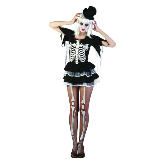 Womens Skeleton Lady Adult Costume Female Halloween 1