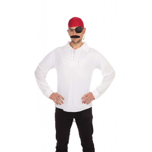Mens Pirate Shirt White Adult Costume Male Halloween 1