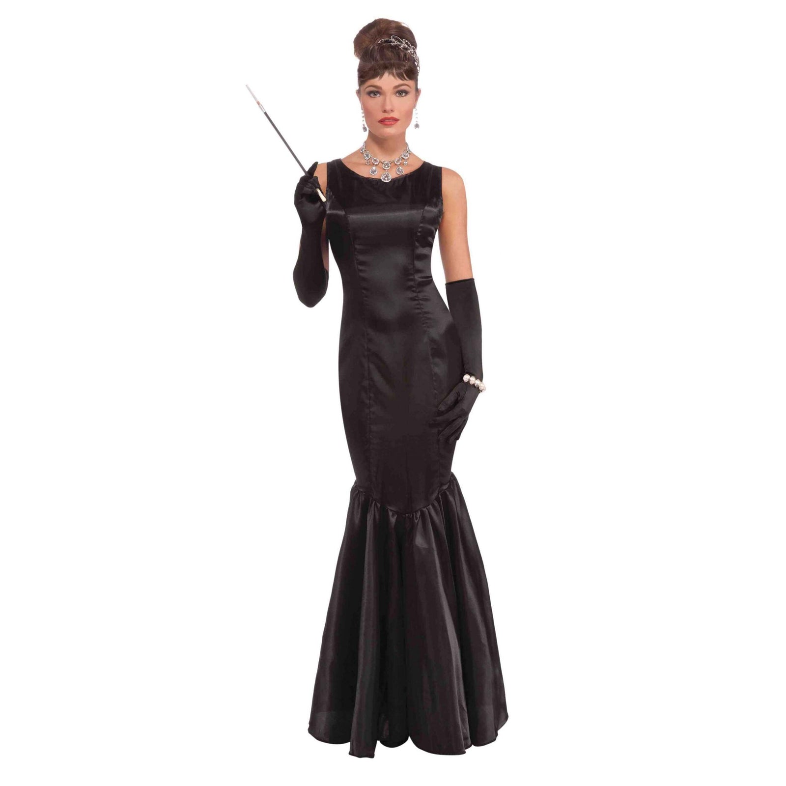 High Society Long Black Dress Audrey Hepburn Costume 1