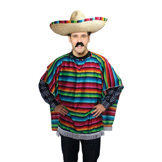 Mexican Poncho Costume Budget Adult 1