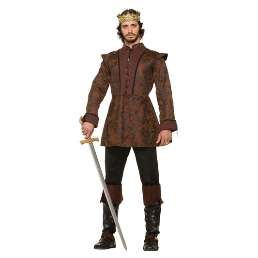 Mens Kings Coat Medieval Adult Costume Male Halloween 1