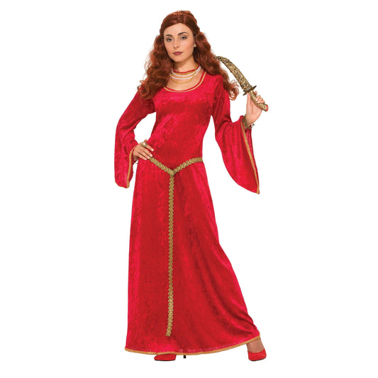 Womens Ruby Sorceress Dress Medieval Adult Costume Female Halloween 1