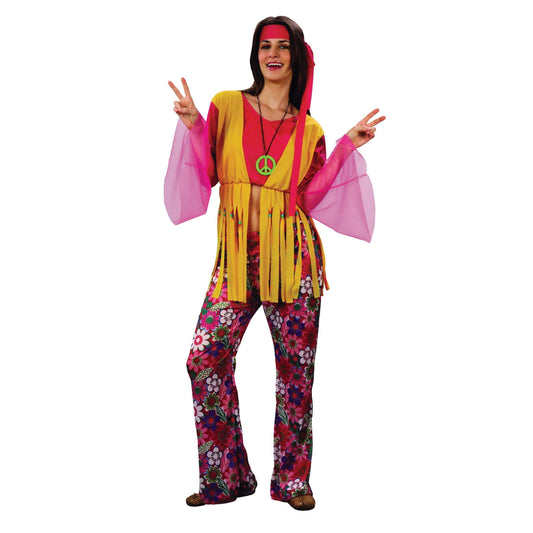 Womens Hippy Woman Budget Adult Costume Female Halloween 1