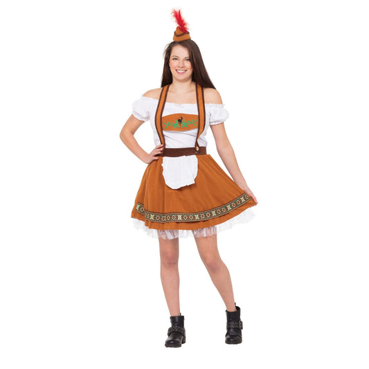 Womens Geman Country Bar Girl Adult Costume Oktoberfest Dress 1