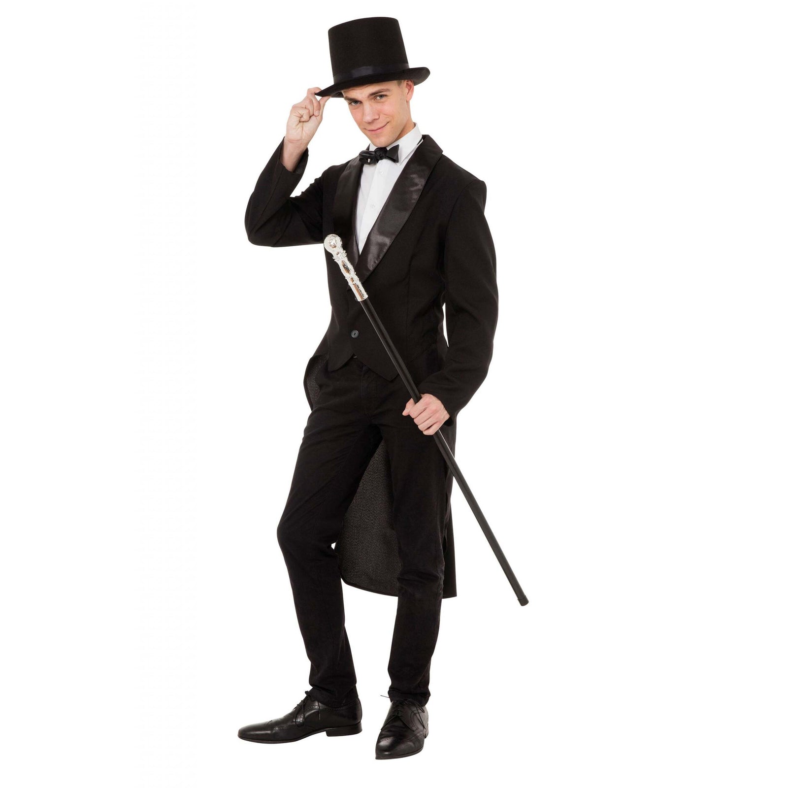 Mens Tailcoat Black Male Adult Costume Halloween 1