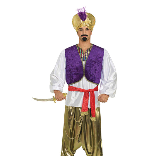 Mens Desert Prince Shirt +vest Purple Adult Costume Male Halloween 1