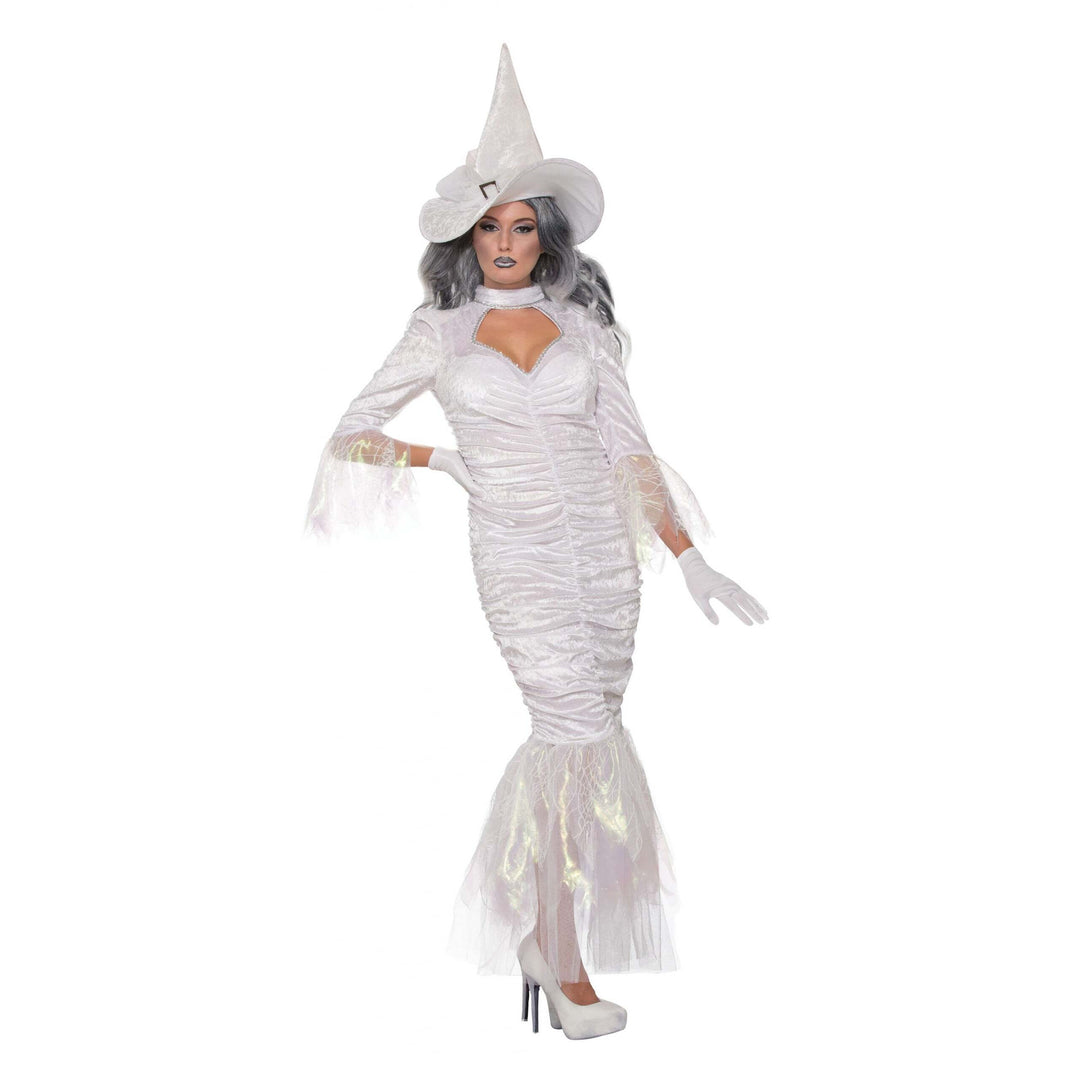 Spell Weaver Costume Adult White Witch Dress 1