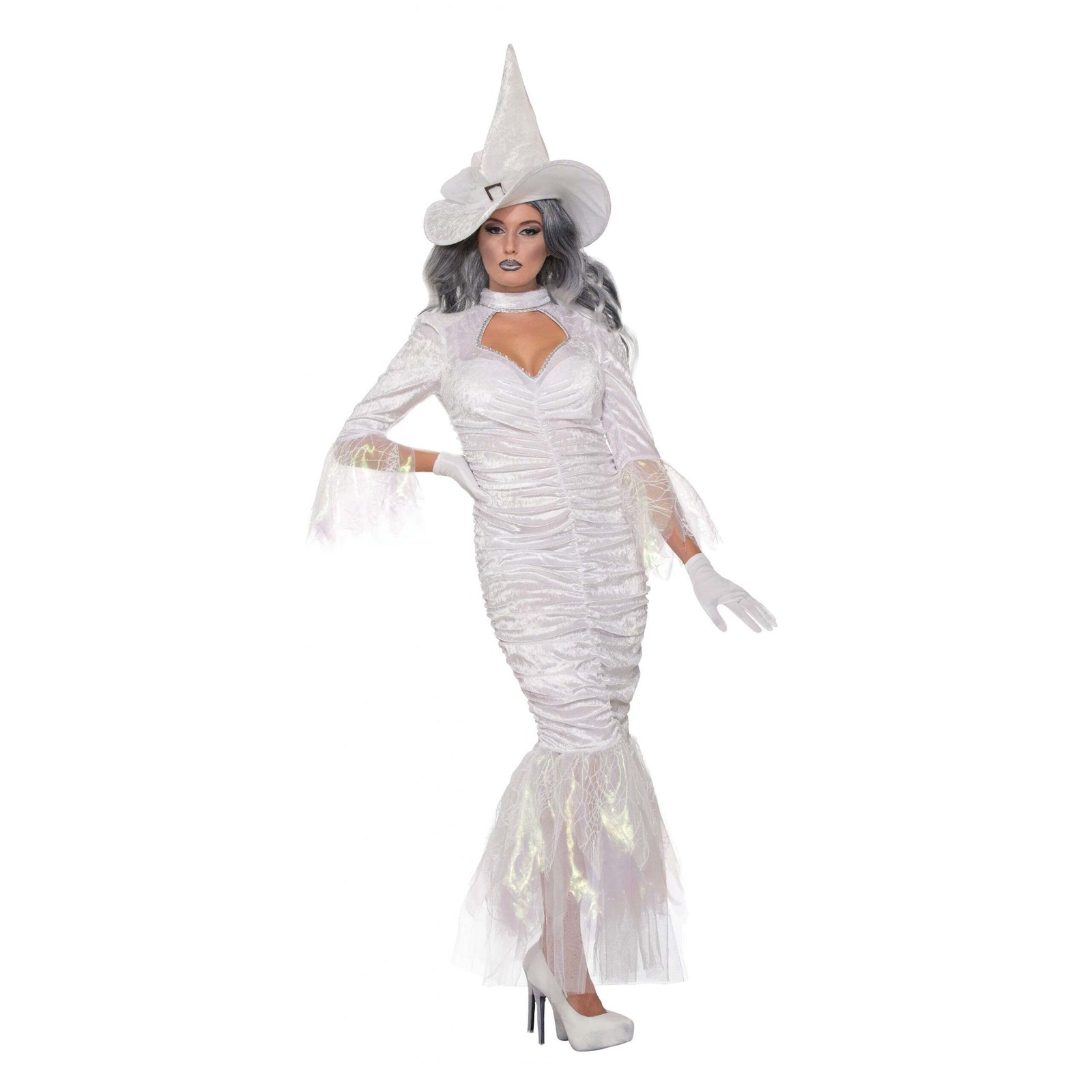Spell Weaver Costume Adult White Witch Dress 1