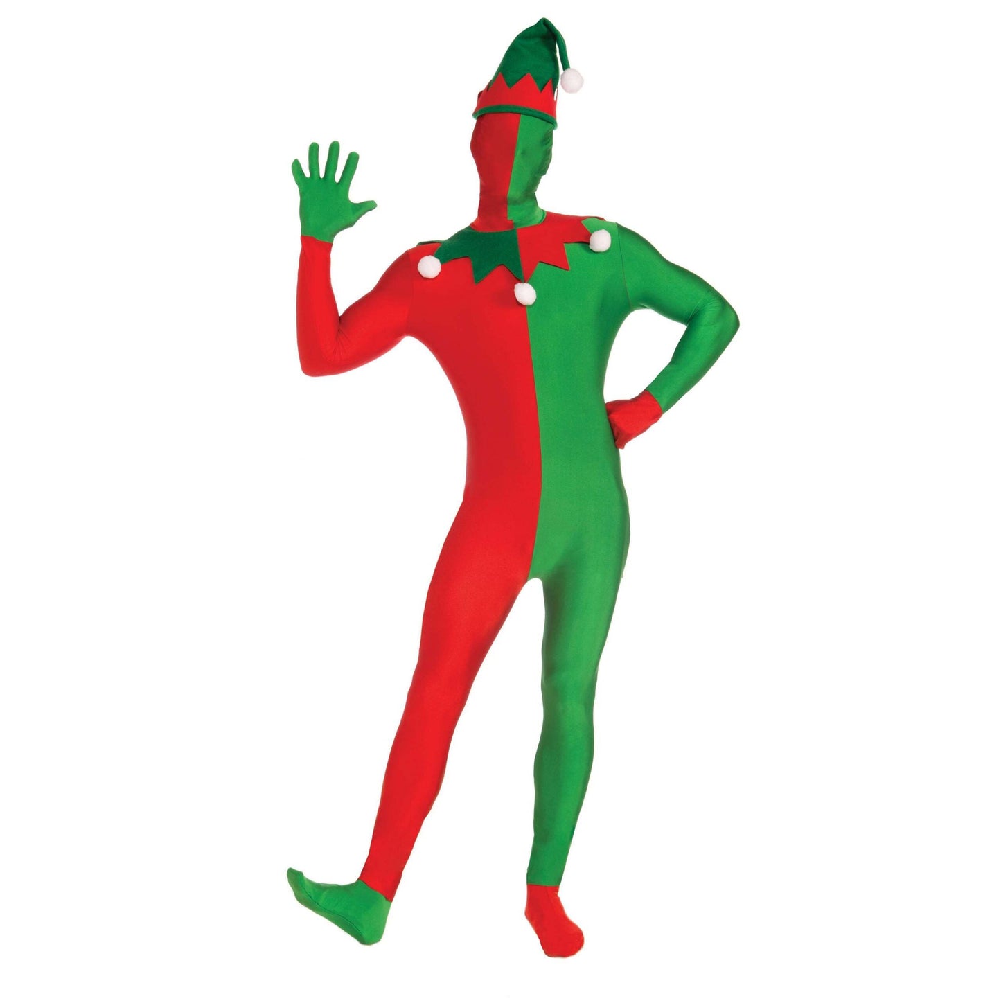 Mens Elf Suit Disappearing Man Adult Costume Male Chest Size 44" Halloween 1