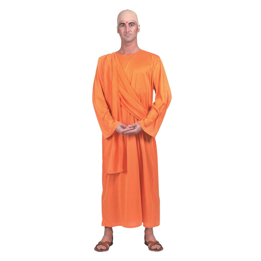 Hare Krishna Costume Male Orange Monk Robes 1