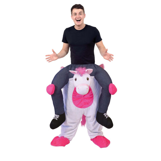 Piggy Back Unicorn Costume Adult Unisex Male Chest Size 44" Female Uk 10 14 1