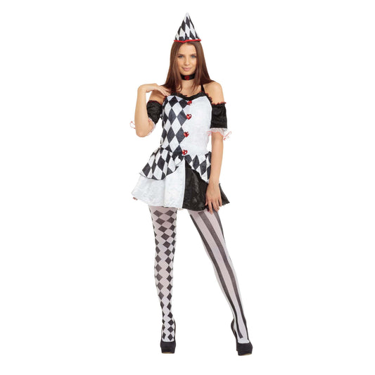 Womens Harlequin Female Adult Costume Halloween 1