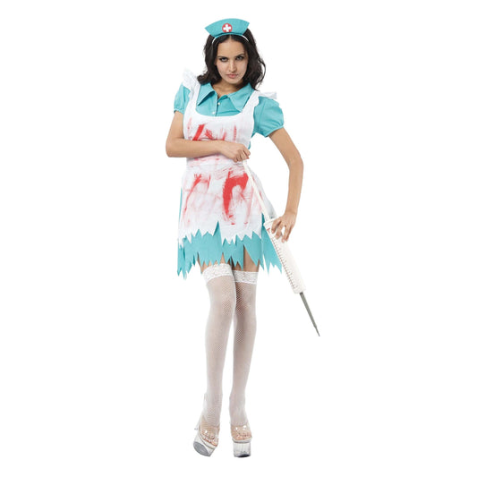 Womens Blood Splatter Nurse Adult Costume Female Halloween 1
