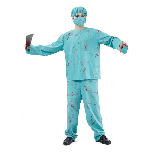 Mens Blood Splatter Surgeon Adult Costume Male Halloween 1