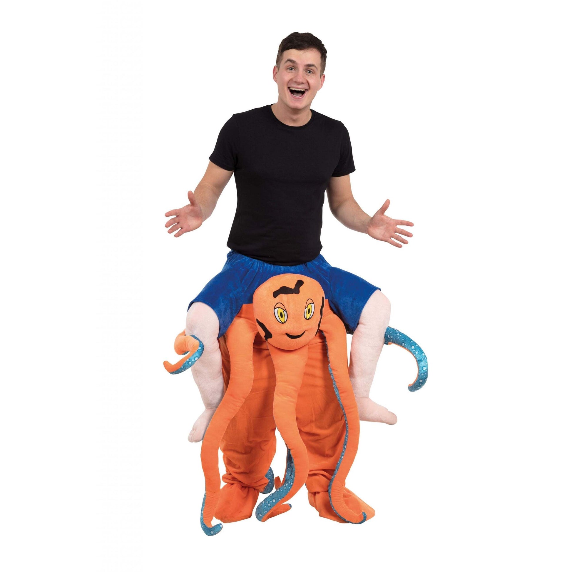 Octopus Piggy Back Costume Adult Fits Up Waist Size 38" 40" 1