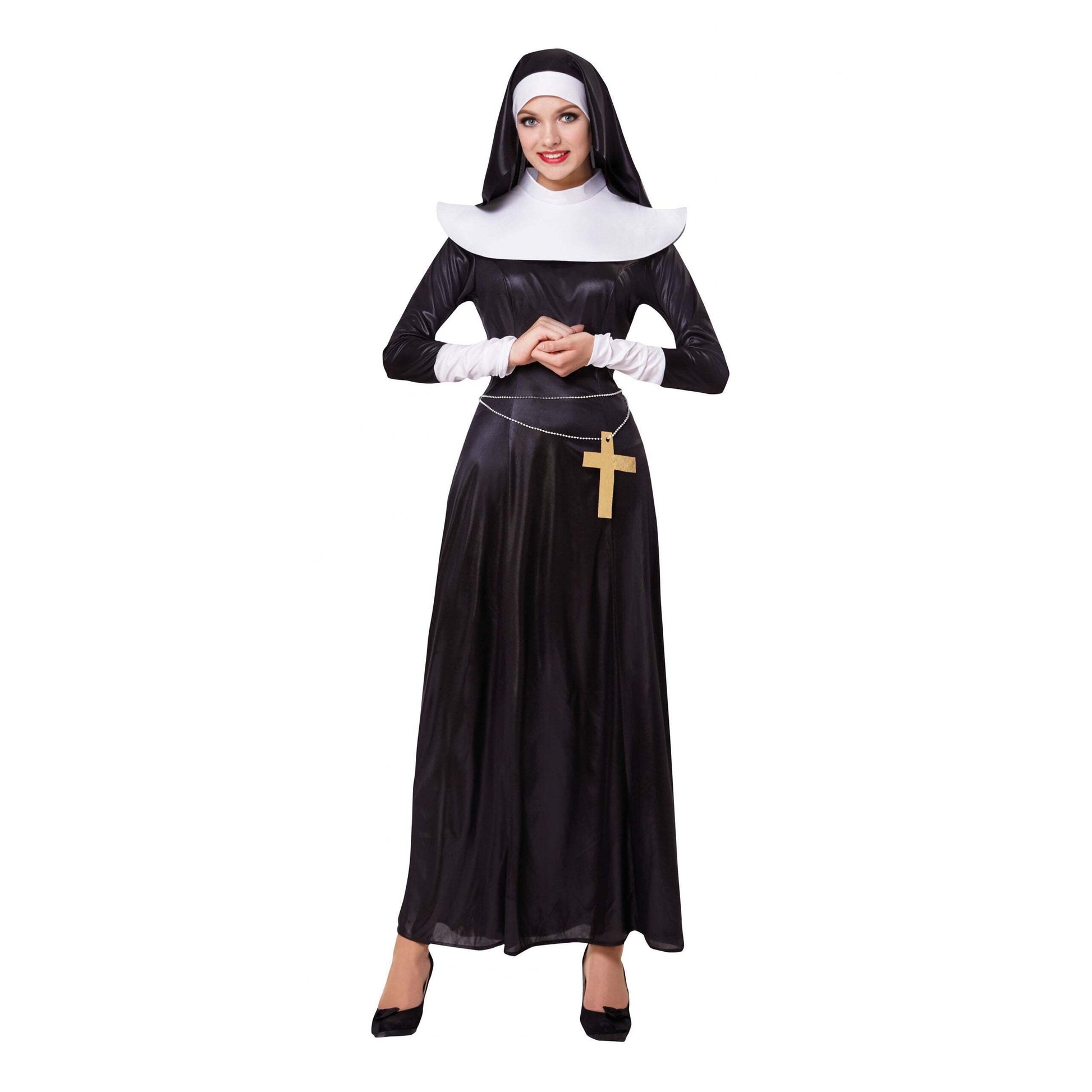 Nun Deluxe Adult Costume Uk Size 10 14 1