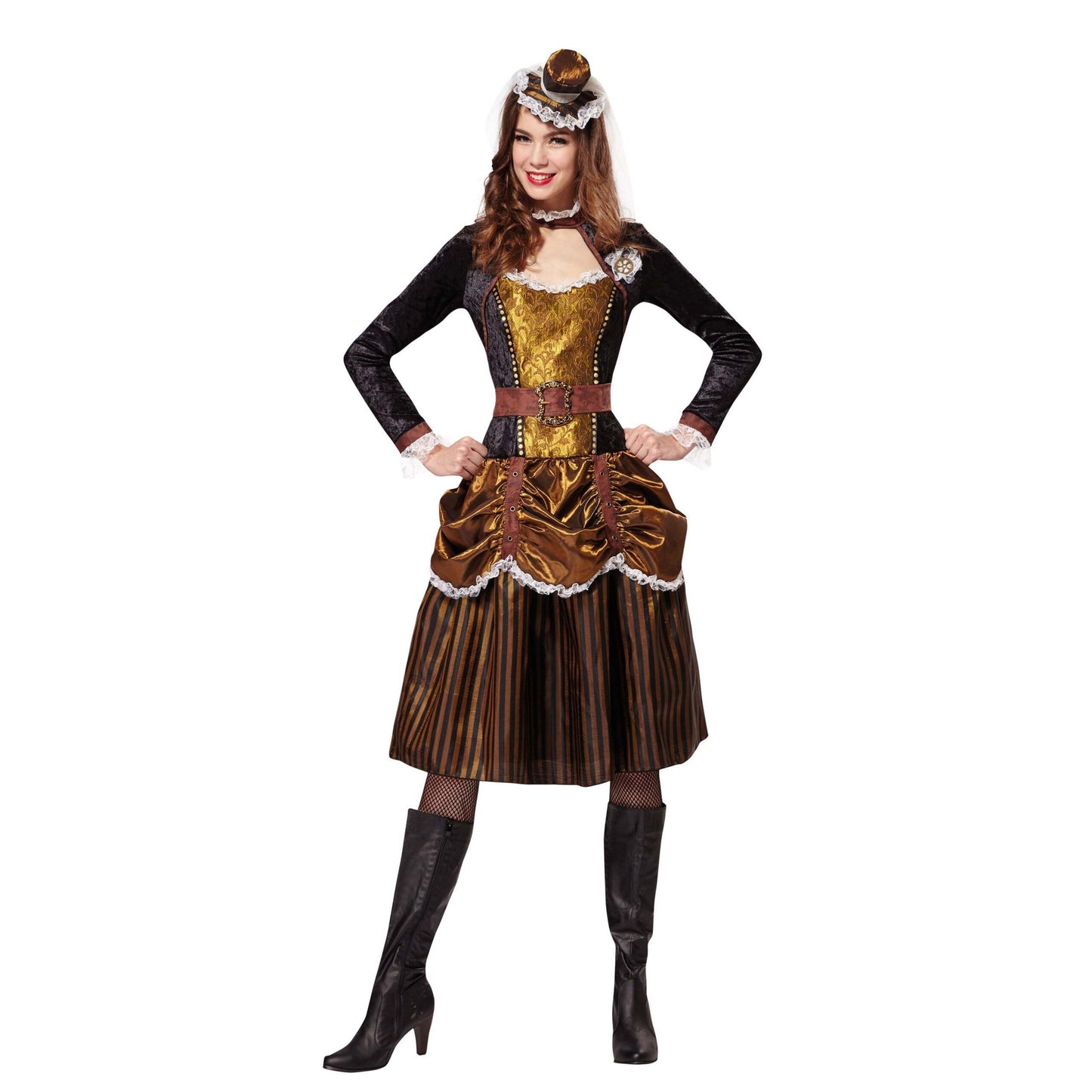 Steampunk Lady Adult Costume Uk Size 10 14 1