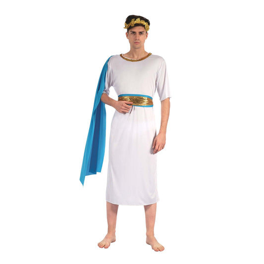 Greek God With Blue Sash Adult Costume Chest Size 44" 1