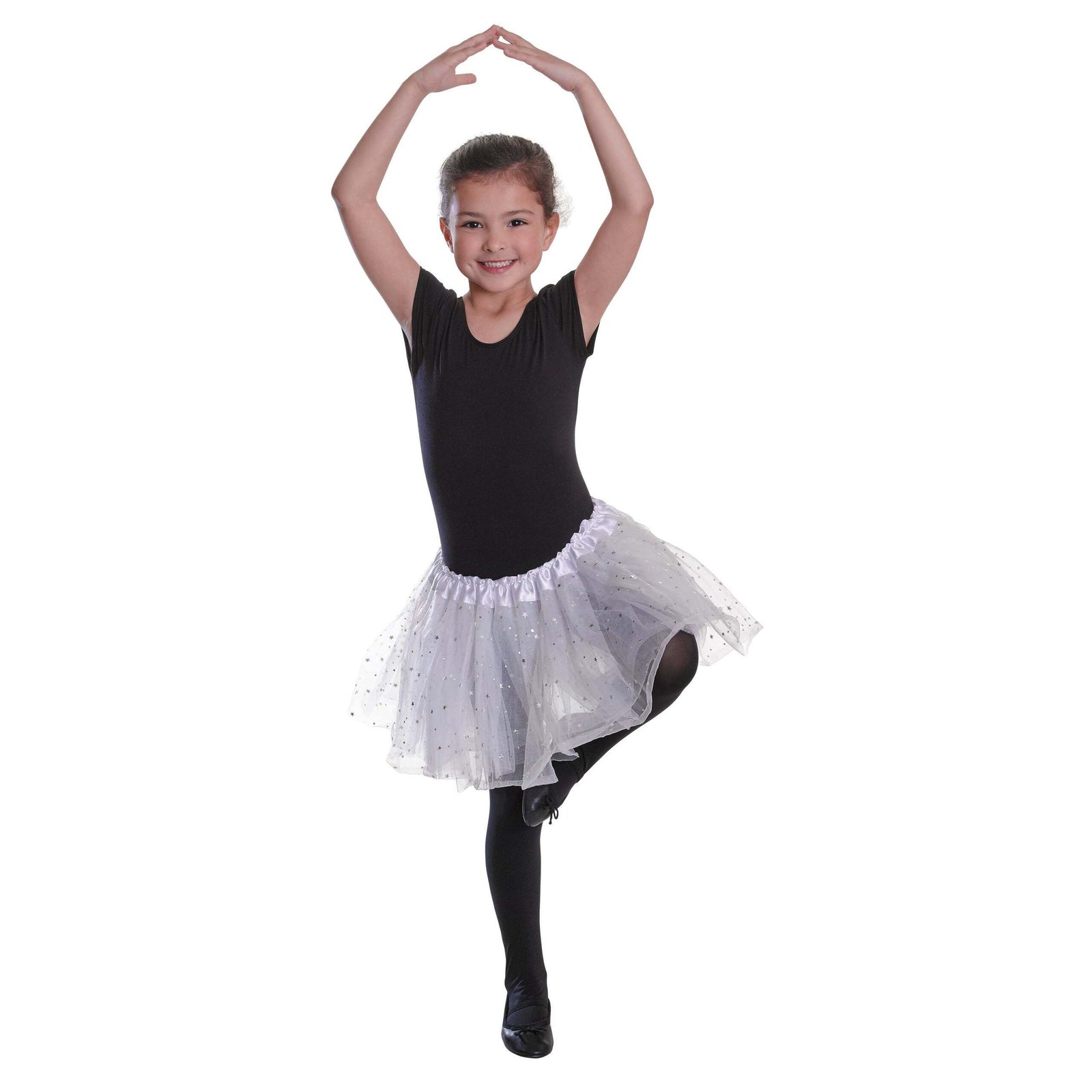 Girls Tutu White With Sequin Stars 1