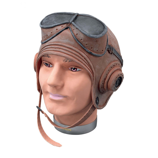 Biggles Helmet Rubber Aviator Flying Hat and Googles 1