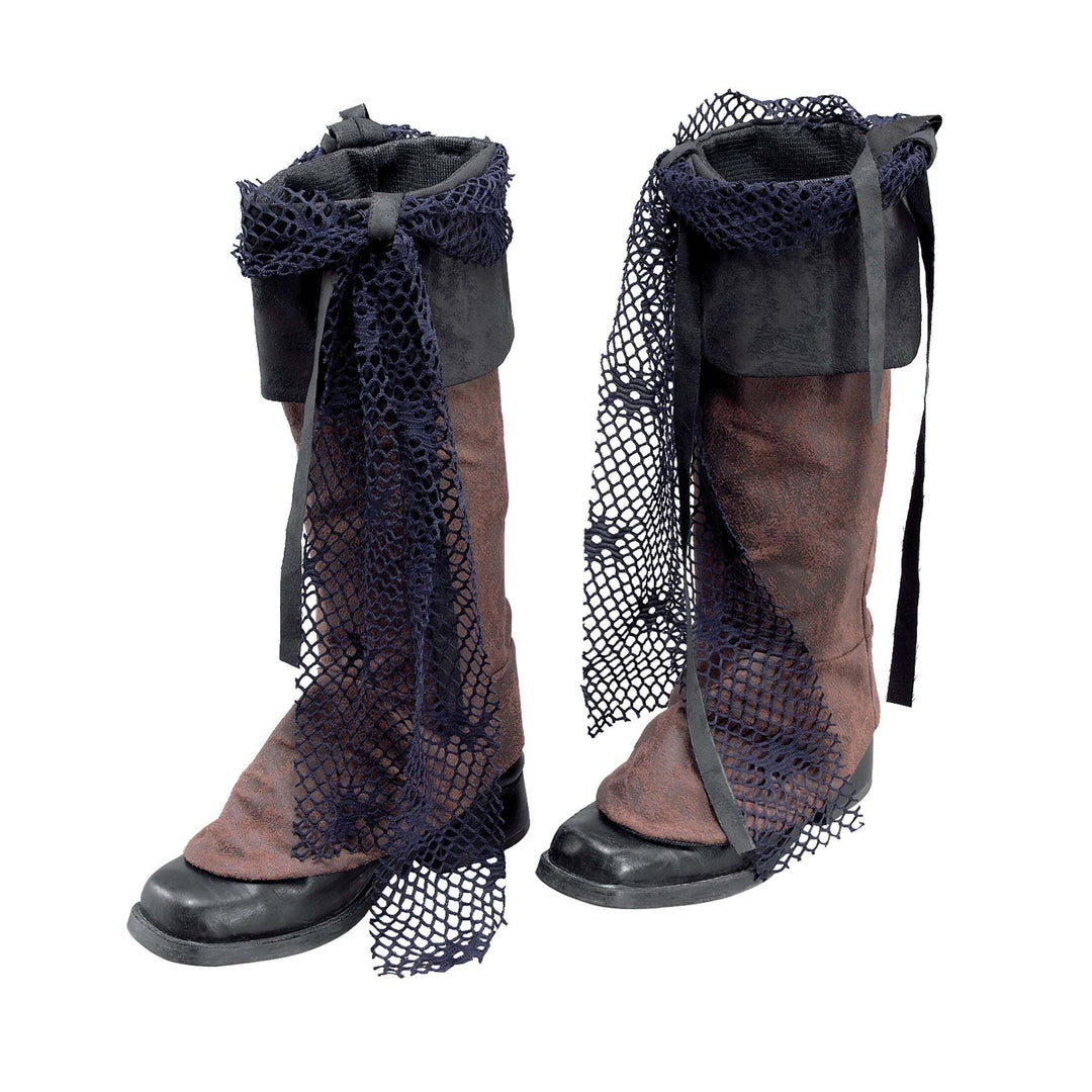 Pirate Boot Tops Brown Distressed Look Costume Accessory 1