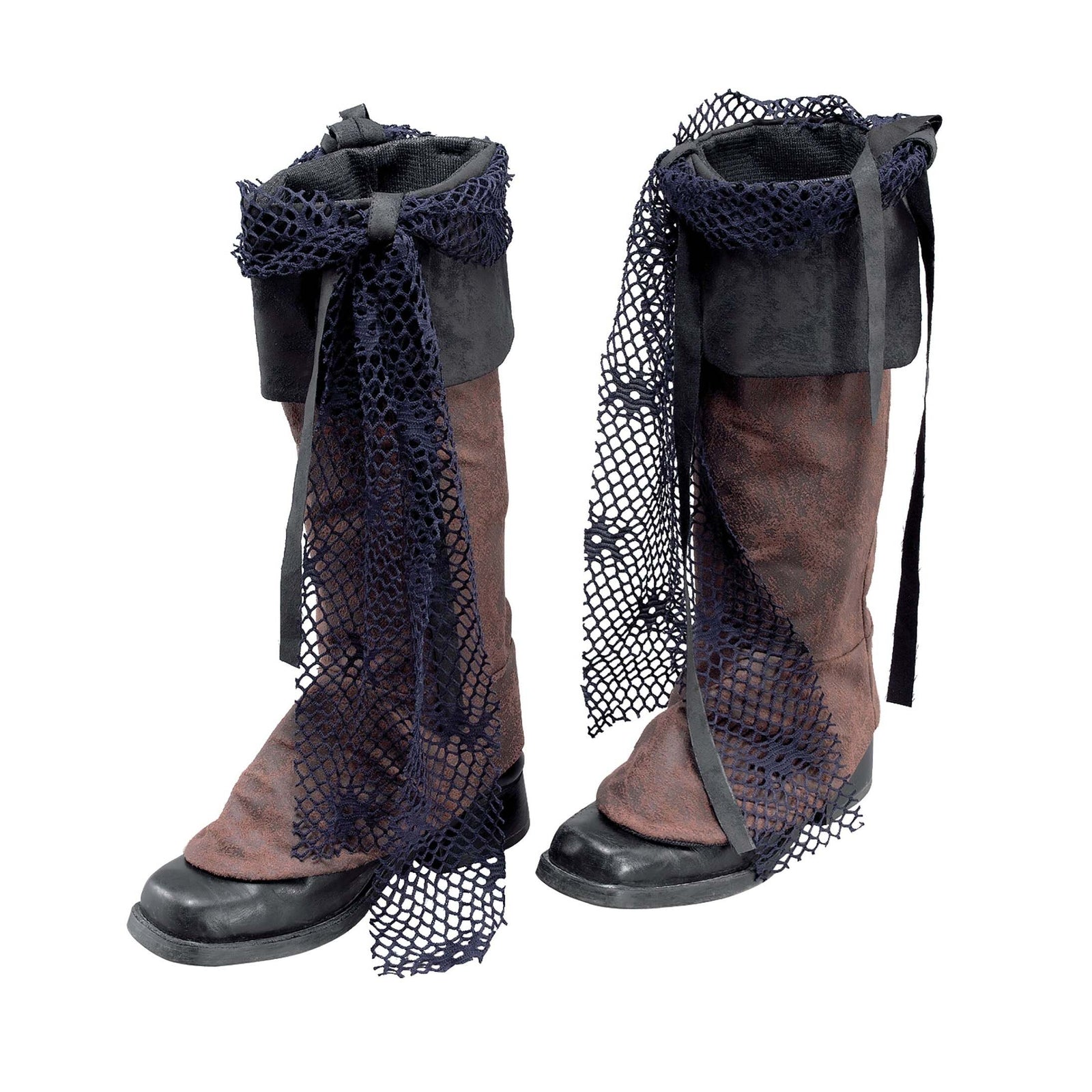 Pirate Boot Tops Brown Distressed Look Costume Accessory 1