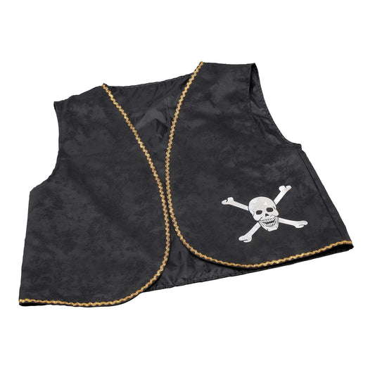 Pirate Waistcoat Black Distressed Costume Accessory 1