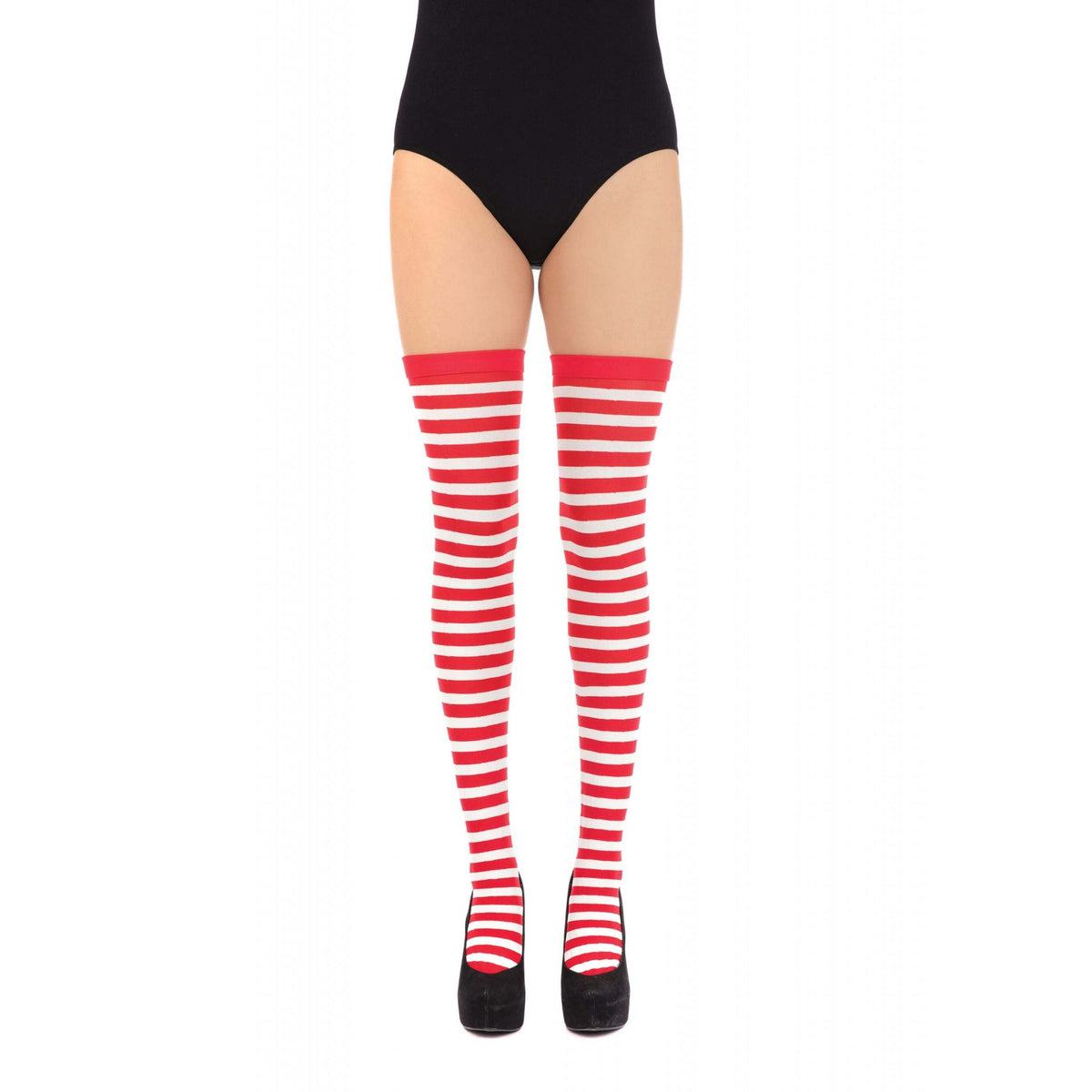 Striped Red White Stockings Adult Costume Accessory 1