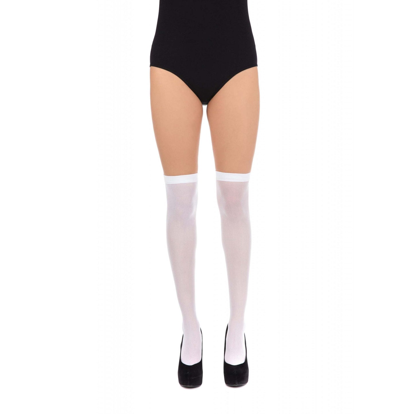 Stockings White Over Knee Adult Costume Accessory 1