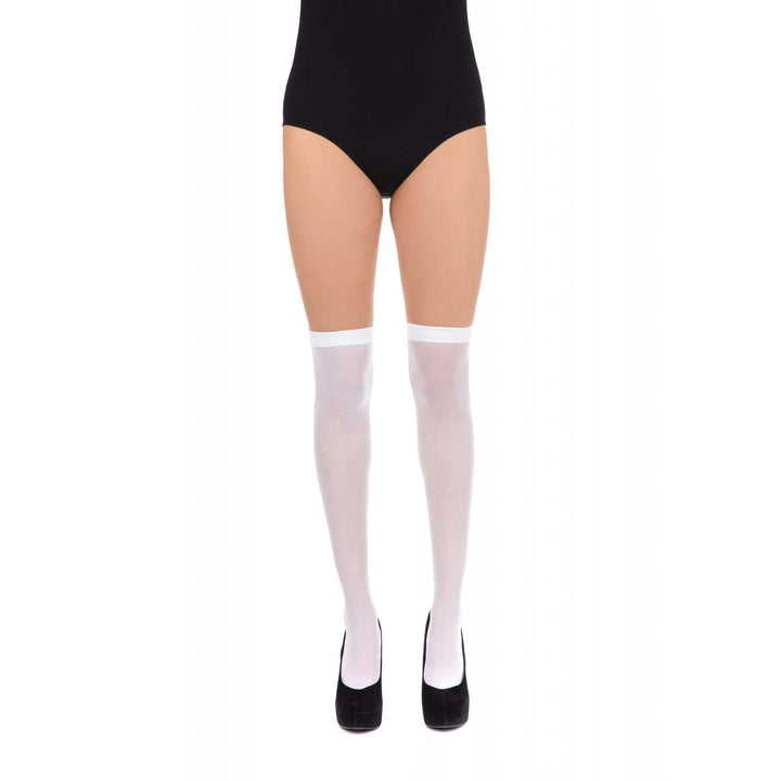 Stockings White Over Knee Adult Costume Accessory 1