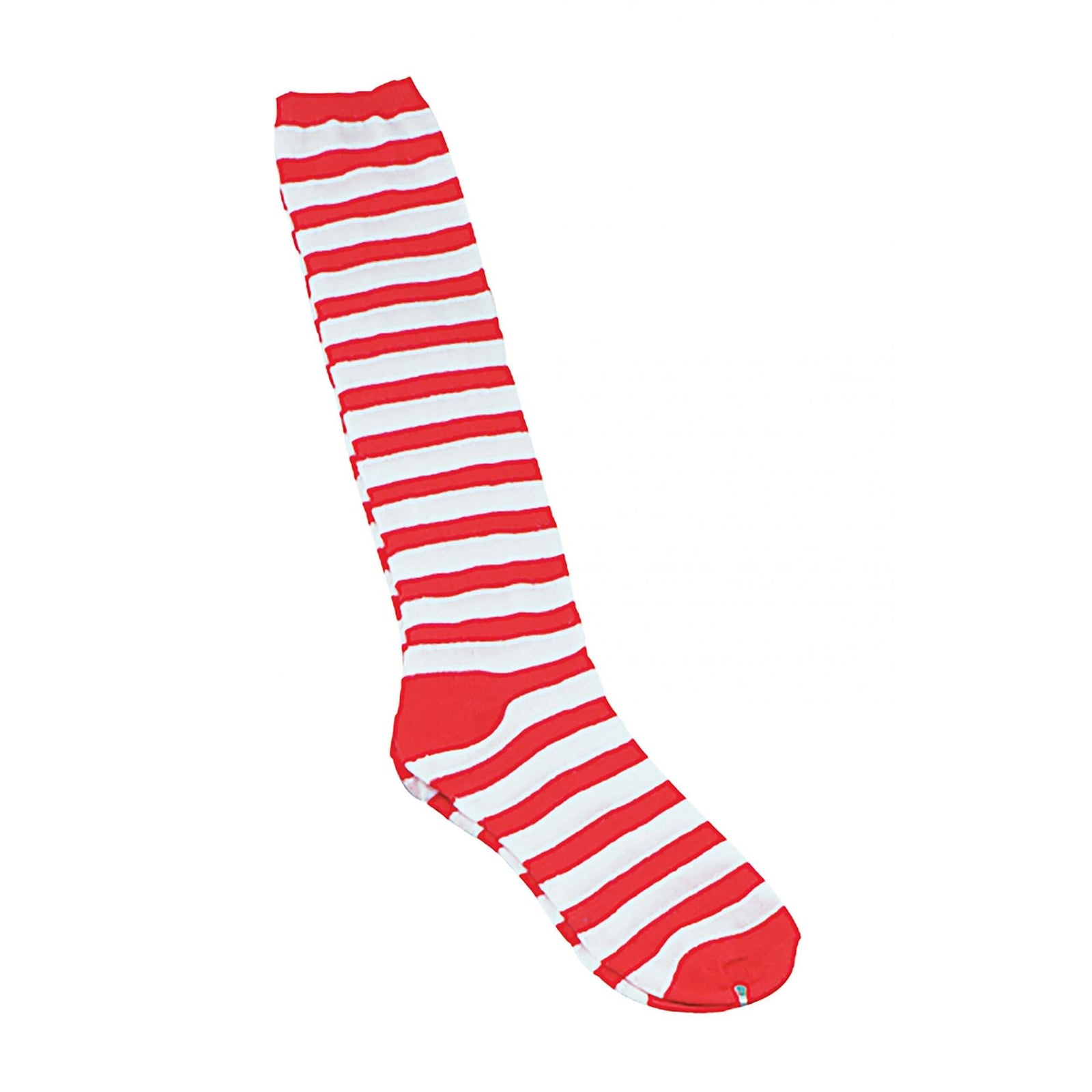 Clown Socks Red White Striped Adult Wheres Wally 1