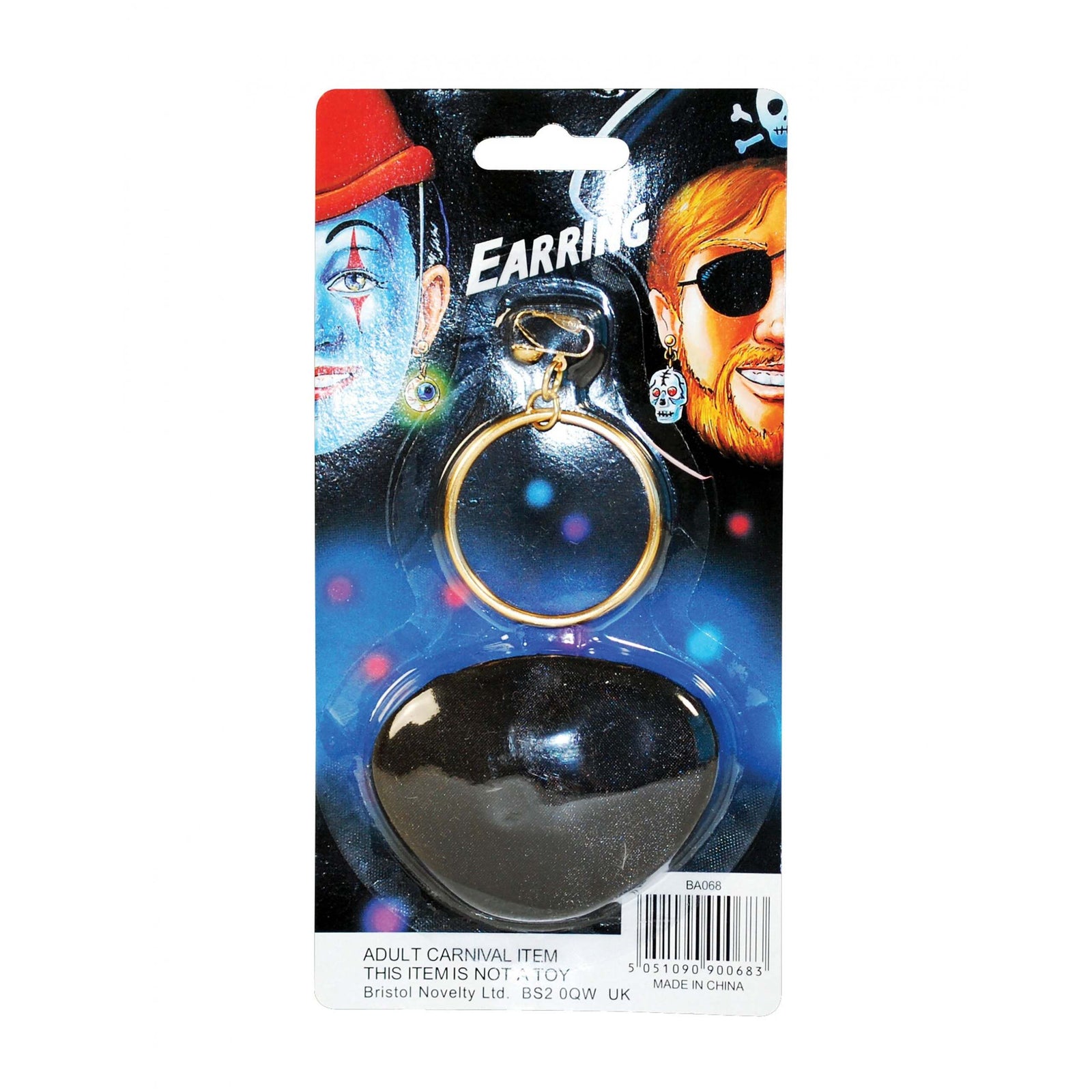 Pirate Ear Ring & Eyepatch Costume Accessories Unisex 1